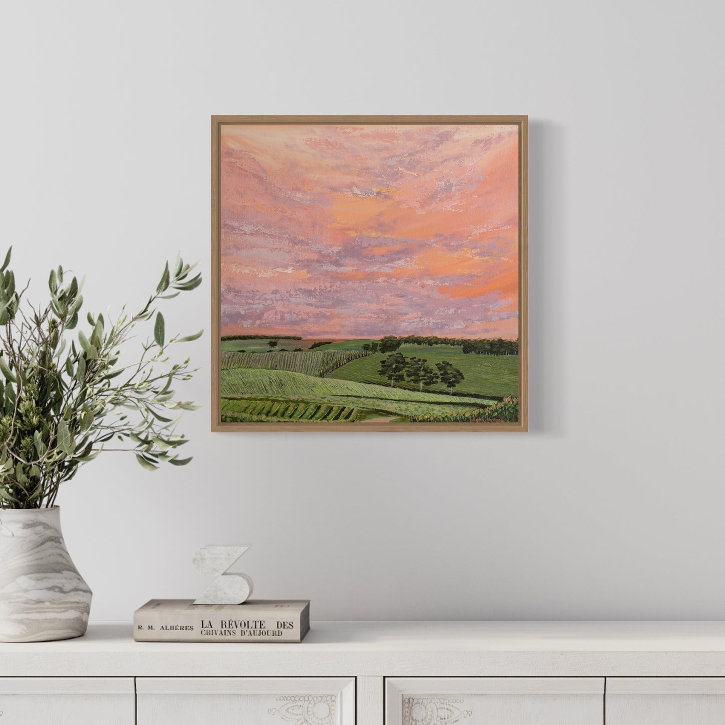 SOLD Orange Vineyard Sunset (Original)