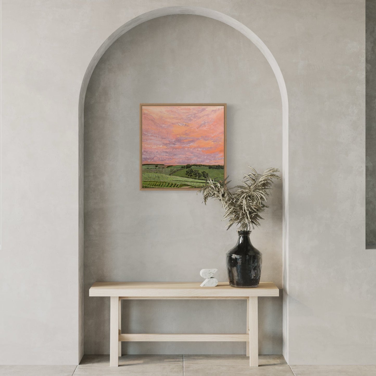 SOLD Orange Vineyard Sunset (Original)
