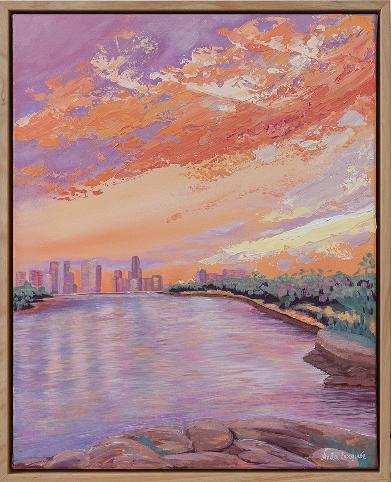 SOLD Kangaroo Point Sunset (Original Art)
