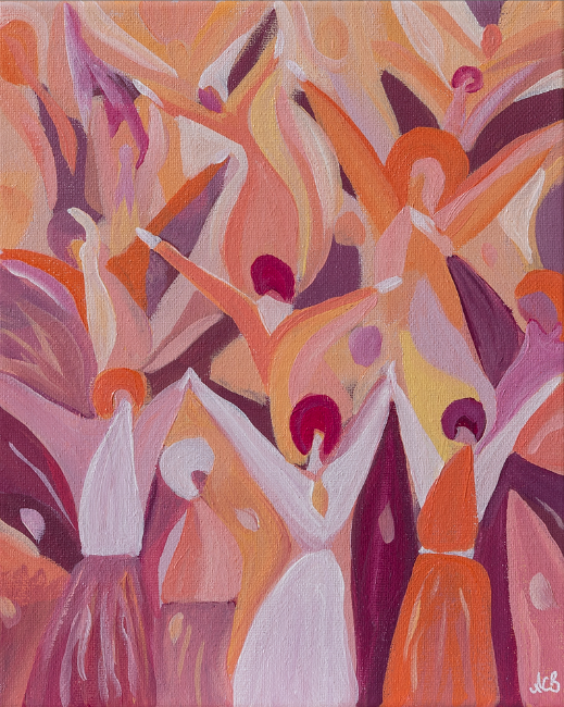 SOLD – Women Supporting Women – Cheersquad (Original Art)