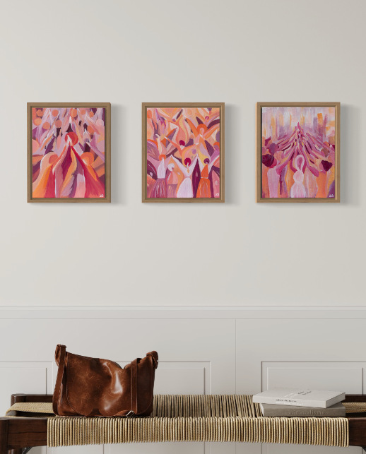 SOLD – Women Supporting Women – Huddle (Original Art)