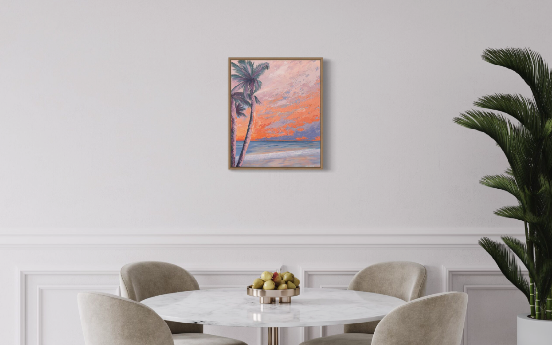 Sunset with Cocktails (Original Art)