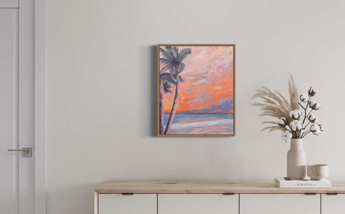 Sunset with Cocktails (Original Art)