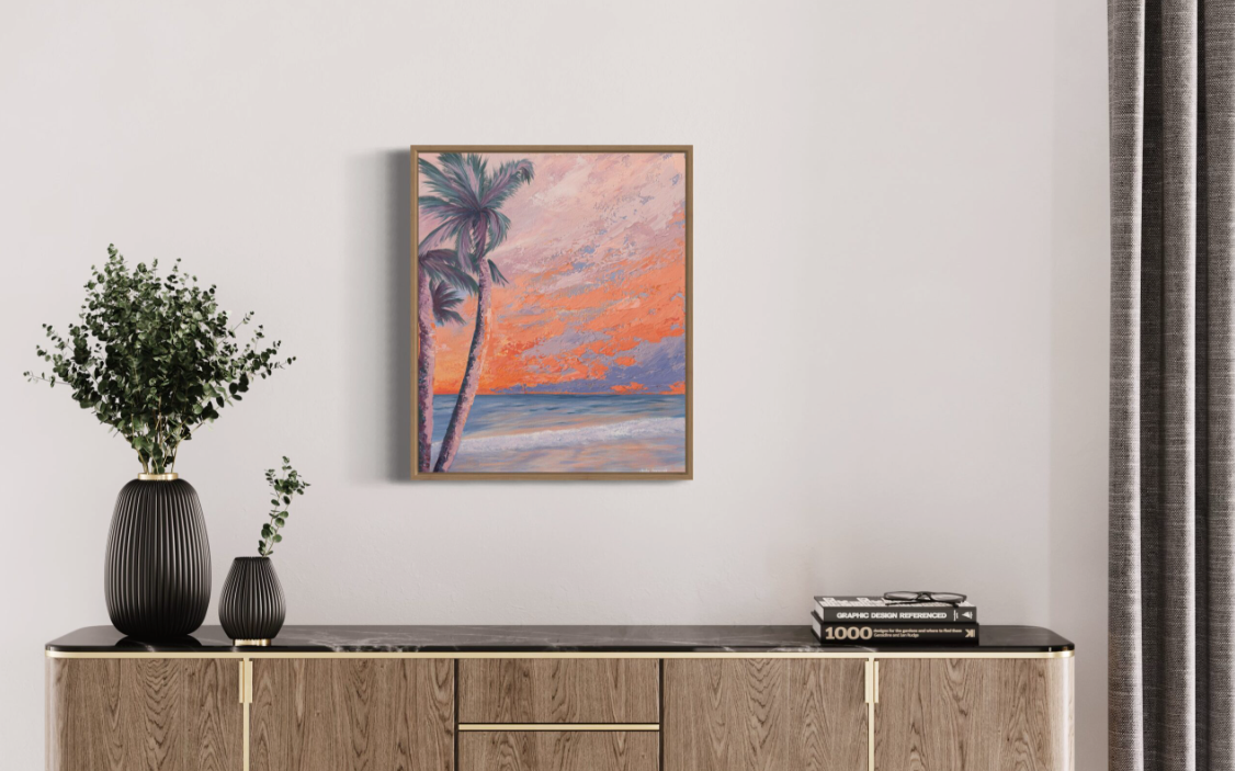 Sunset with Cocktails (Original Art)