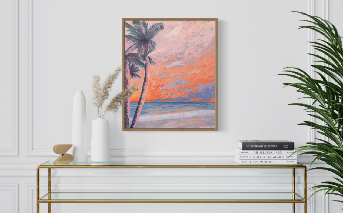Sunset with Cocktails (Original Art)