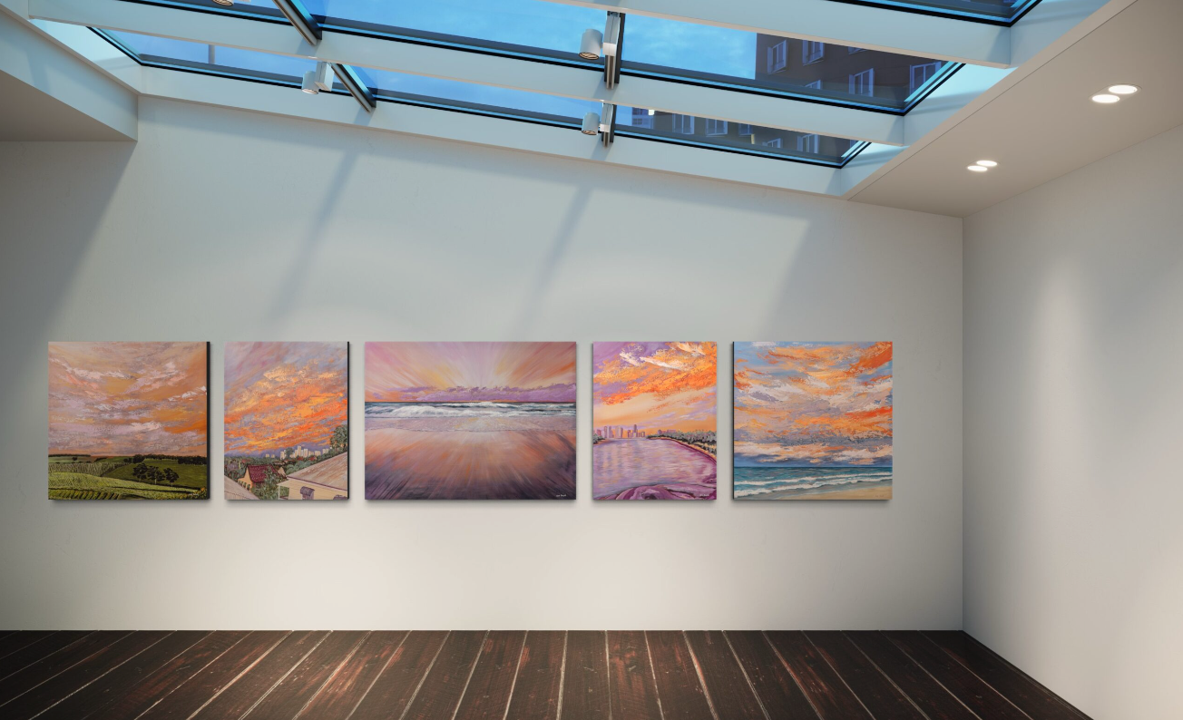 West End Rooftops I (Embellished Canvas Art Prints)